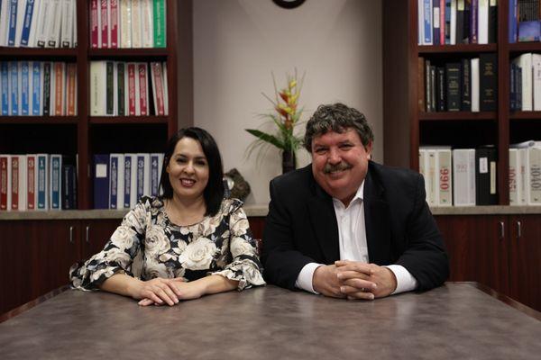 Angie Guerrero and Bill McCarthy our CPAs and Partners