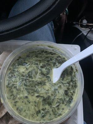 Creamed spinach