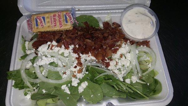 Spinach & bacon salad