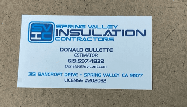 Contact Donald for your Residential Insualtion needs.