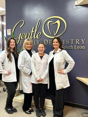 Team your dentist, Dr Rakas (Hyde) Dr Peterson MS, Dr Schafer and the owner Dr Yest (Gates)