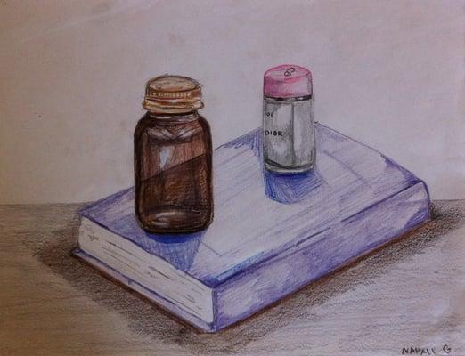 Nahall's color pencil drawing