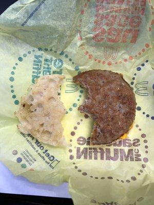 Sausage McMuffin NOT toasted!