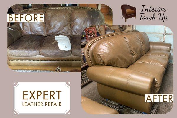 We do expert level leather repair on furniture and other large items.