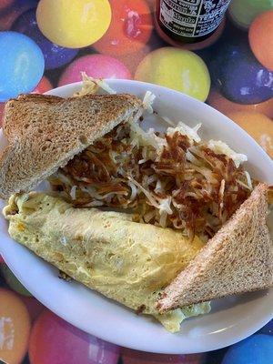 Denver Omelette with Hash Browns