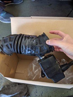 Duct Taped Meter Boot Assembly