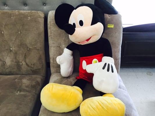 Mickey stopped by Overstock Outlet, 31550 Grand River Ave., Farmington, MI.  "Just Chillin!