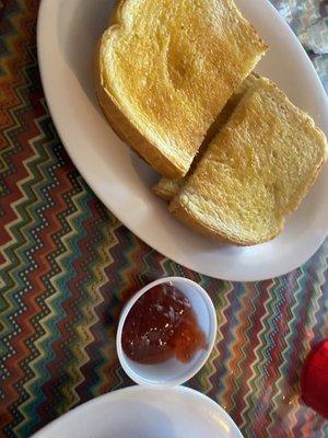 Delicious toast and jam