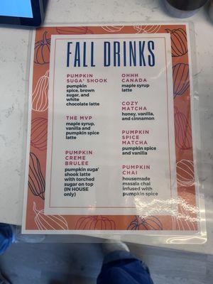 fall menu