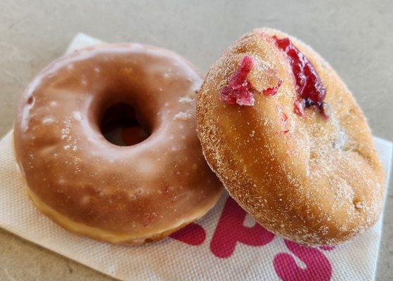 One glazed, one jelly filled.