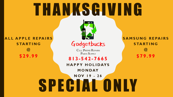 Call Us Today! Thanksgiving Specials All Week. GadgetBucks LLC