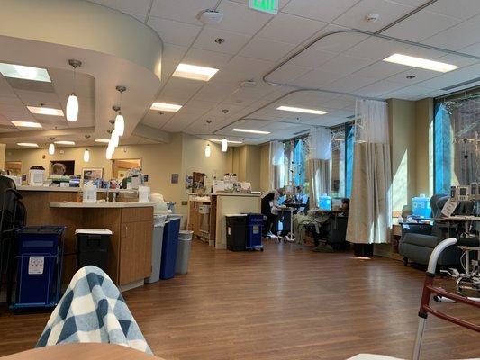 One of the nicest infusion suites I've been to. The sun comes into the windows and the chairs are amazing.