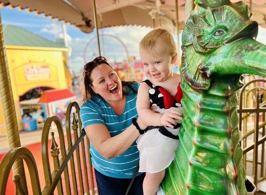 Just a grandma and granddaughter having the time of their lives!