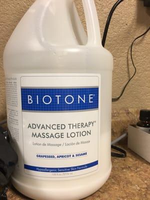 The kind of lotion they use.