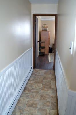 Wainscoting we did in the hallway at a customers house