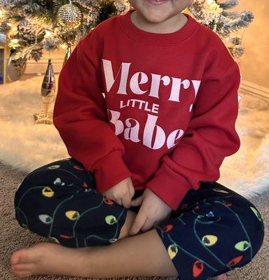 Merry Little Babe custom sweatshirt