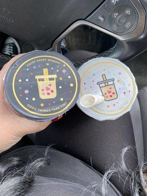 Topsies of the boba cups