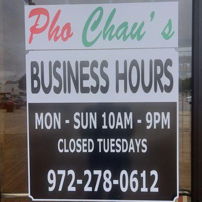 Business hours