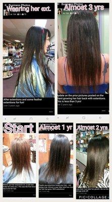 This picture is a great example on how you can grow your hair back while wearing extensions!