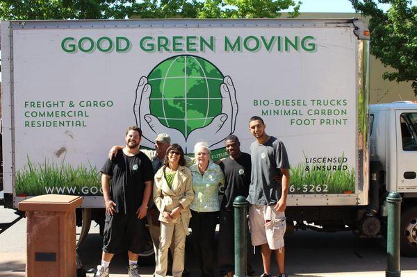 Our Green Moving with a few clients after a local move in Petaluma