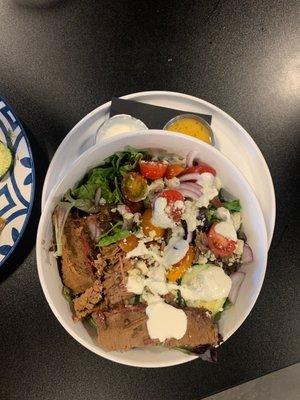 Brisket blue cheese salad