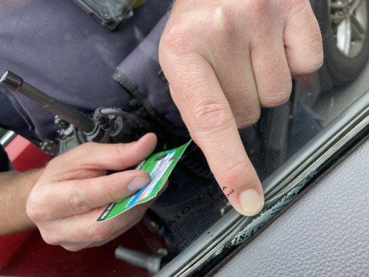 Hermosa Beach Police Officer inspecting the damaged caused by Mike's stupid business card that he liters all over town.