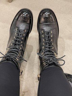 Chanel's new East River Lace Up boot sold here.