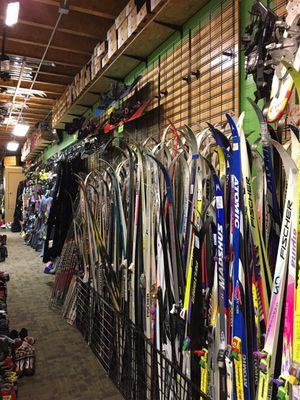 Just ask staff for your ski size :) They are more than willing to help you find the equipment that's appropriate for you.