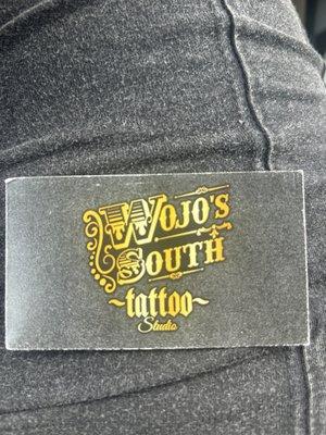 The name of the place Wojo south tattoo where I got my tattoo done