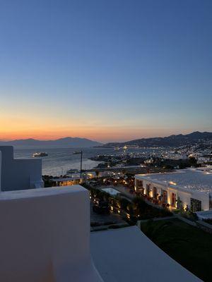 View from our hotel in Mykonos - booked by Jenny