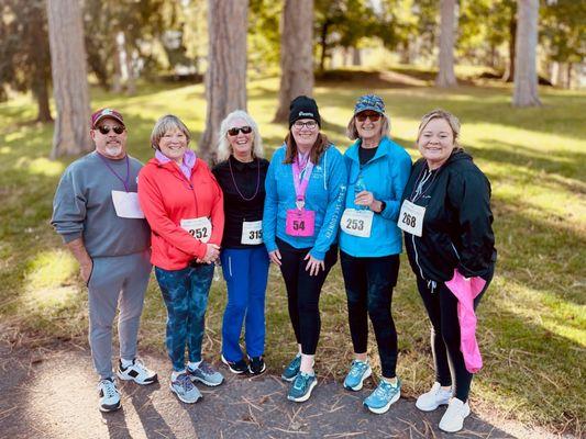 Team Purple at the 2023 Pink Ribbon Run