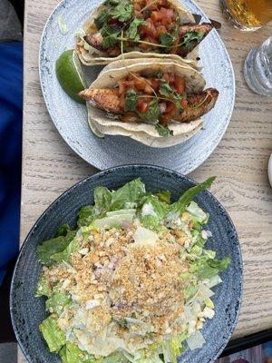 Paniolo Fish tacos and cesar salad