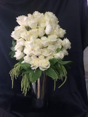 75 White Tibet Roses ordered for J Lo!