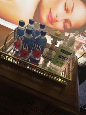 Fiji water & Hand Sanitizer