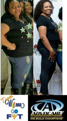 Nutritional Coaching client. She got rid of 40lbs with us so far!