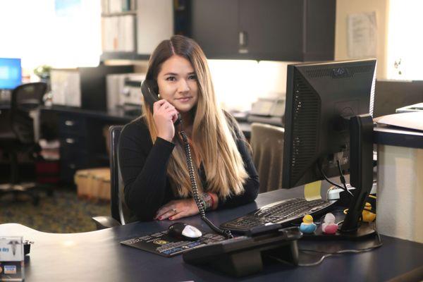 Our friendly receptionist