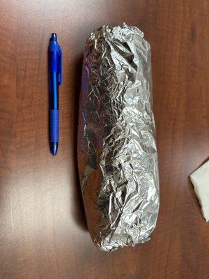 Burritos are huge