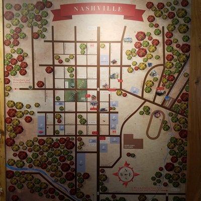 Nashville Street map inside the center