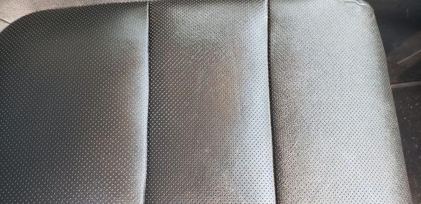 After:  car seat upholstery fixed!