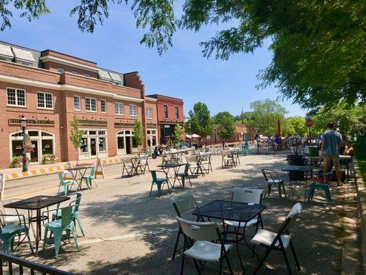 Love the specific outdoor area restaurants can use for dining.