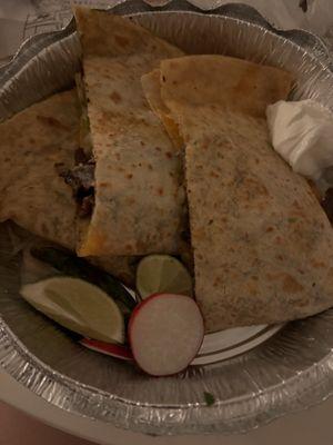 Quesadilla with carne asada