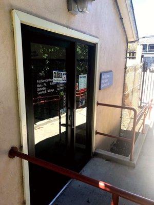 Post Office is located on military base but this entrance from the street is open for public use of postal services