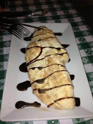 Cheese cake calzone.