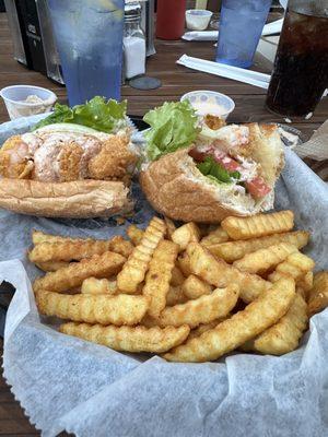 Shrimp Po' Boy with remoulade and fries