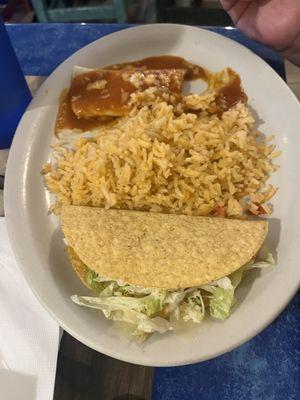 Enchilada and taco lunch special