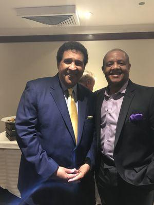 Mr. Gumbel and myself meeting to speak at a conference to support others.