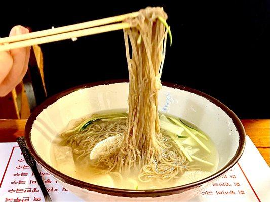 Chik/Momil dong-chi-mi  is chewy arrowroot noodles with cold slightly sweet soup (so refreshing on a hot day)  $11.99   5*