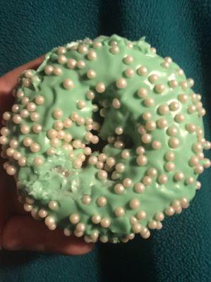 Pretty mint doughnut