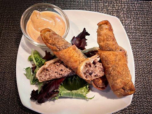 Philly Cheesesteak Egg Rolls.