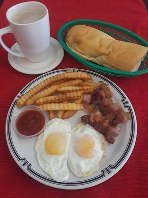 vengan  a probar nuestro desayuno cubano delicioso